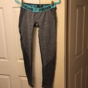 Gym shark leggings two tone color marble gray